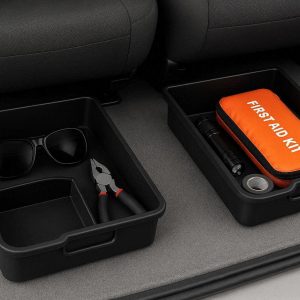 Under Seat Storage Box for Car Set of 2 Hidden Drawer Organizers for Sunglasses Handheld Tools and Emergency Gear under Seat Protection