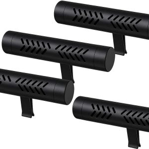 Car Air Freshener Vent Clip Set of 4 Long Lasting Scent Diffuser with Essential Oils for Odor Elimination and Fresh Car Interior Black