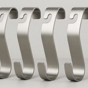 Stainless Steel Car Seat Hooks Set of 4 Heavy Duty Metal Headrest Hangers for Grocery Bags Purses and Backpacks Rust Proof Silver